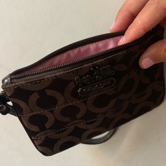 Coach Signature Canvas Wristlet - Picture 8 of 9